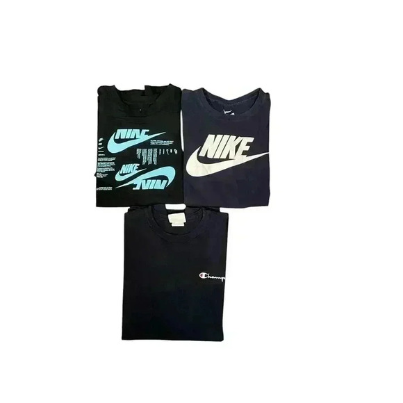 Nike Other - Men's Bundle T-Shirts Nike and Champion Blue and Black Size Small and Medium